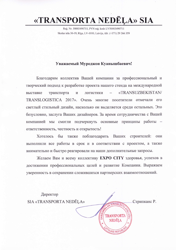 Transporta Nedela Latvia